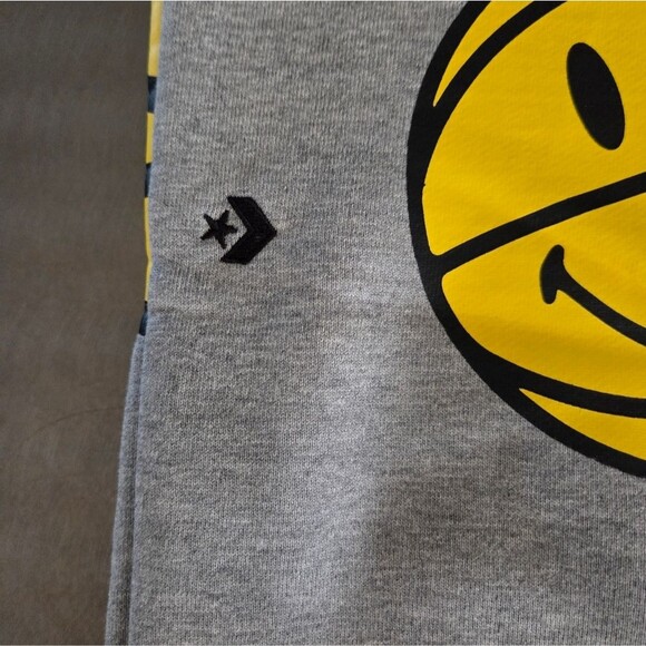 Converse x Chinatown Market Basketball Smile All-over Print Fleece Sweat Pants S - Picture 7 of 16